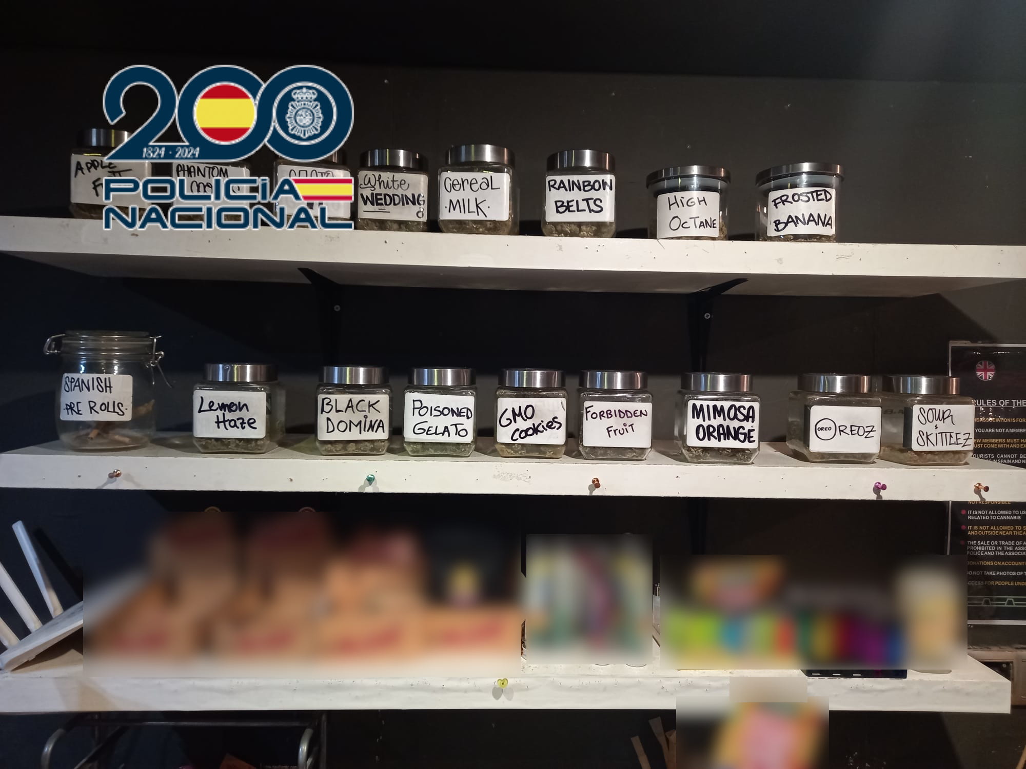 La Policía detiene en Benidorm a cuatro personas por traficar con drogas en falsas asociaciones cannábicas