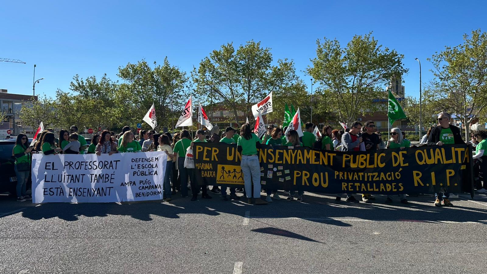 Huelga de profesores en la Marina Baixa: «En Benidorm es más grave, la ratio es 25 y en muchos casos está por encima»