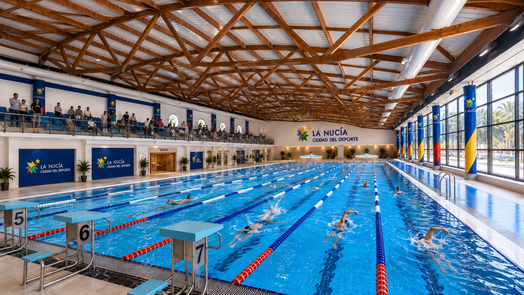 La piscina cubierta de la Ciutat Esportiva Camilo Cano ya funciona a pleno rendimiento