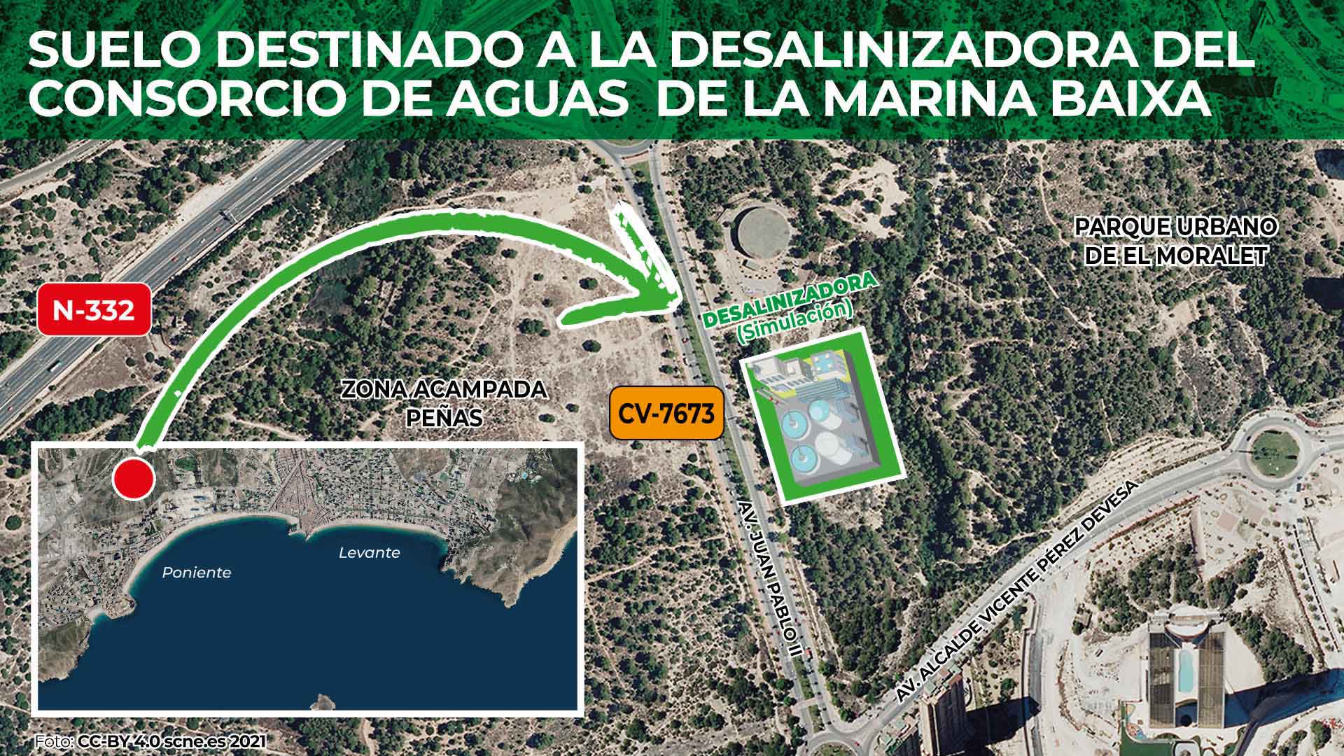 Benidorm pide a la Conselleria cambiar el uso de una parcela de El Murtal para construir la desalinizadora